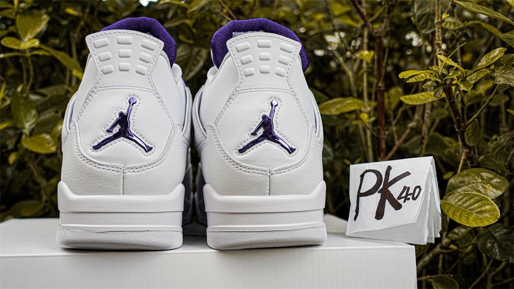 PK GOD Jordan 4 Retro Metallic Purple RETAIL MATERIALS READY TO SHIP